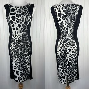 Sandro Ferrone Roma Black Leopard Bodycon Dress 6